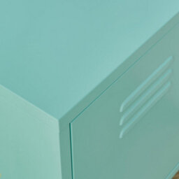 Furniturebox Uk Teksi 1 Door Light Blue Metal Locker Bedside Table - thumbnail 5