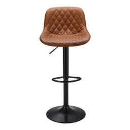 Living And Home Bar Stool Set Of 2 Pu Leather Counter Swivel Height Bar Stools Chair For Pub Dining Room - thumbnail 2