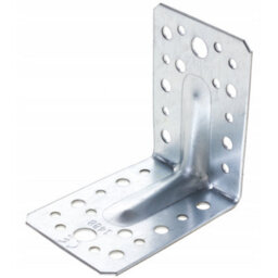 DIYUK Angle Bracket 90X50X55X2.5mm ( Pack Of: 10 ) Heavy Duty Galvanised Steel Metal Corner Braces For Joining, Bracing - thumbnail 1