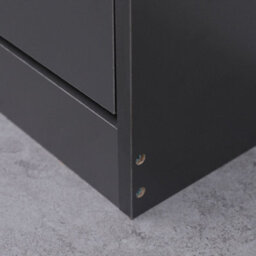 Avc Designs 2 Drawer Shoe Storage Cabinet Wooden Freestanding Footwear Rack Unit For Hallway Or Entryway (Grey) - thumbnail 5