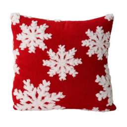Living And Home Snowflake Pattern Set Of 2 Christmas Theme Decorative Throw Pillows Washable Soft Fluffy And Festive 45Cm W X 45Cm D - thumbnail 6