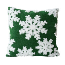 Living And Home Snowflake Pattern Set Of 2 Christmas Theme Decorative Throw Pillows Washable Soft Fluffy And Festive 45Cm W X 45Cm D - thumbnail 5