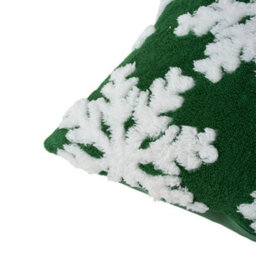 Living And Home Snowflake Pattern Set Of 2 Christmas Theme Decorative Throw Pillows Washable Soft Fluffy And Festive 45Cm W X 45Cm D - thumbnail 8