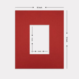 Ak Frames 12X10 Crimson Picture Mounts To Fit 6X4 Aperture Size - Mount Board Only (No Frame Included) - thumbnail 3