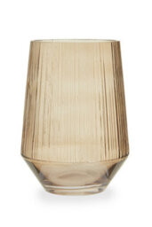 Orsina Smoked Brown Glass Vase, Minimalist Flower Vase, Decorative Glass Vase, Small Flower Vase For Living Room