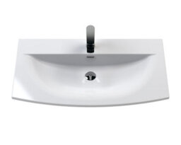 Hudson Reed Juno Floor Standing 2 Soft Close Door Vanity Unit With Curved Ceramic 1 Tap Hole Basin In Metallic Slate Finish, 800mm - thumbnail 6