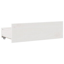 Berkfield Bed Frame Without Mattress With Drawers White 150X200 Cm King Size Solid Wood Pine - thumbnail 9