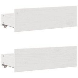 Berkfield Bed Frame Without Mattress With Drawers White 150X200 Cm King Size Solid Wood Pine - thumbnail 8