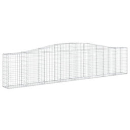 Berkfield Arched Gabion Baskets 10 Pcs 400X30X80/100 Cm Galvanised Iron - thumbnail 3