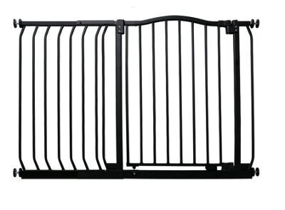 Bettacare Curved Top Dog Gate, 134Cm - 143Cm, Matt Black, Pressure Fit Pet Gate For Dog And Puppy, Pet And Dog Barrier - image 1