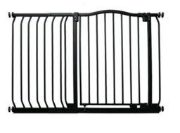 Bettacare Curved Top Dog Gate, 134Cm - 143Cm, Matt Black, Pressure Fit Pet Gate For Dog And Puppy, Pet And Dog Barrier - thumbnail 1