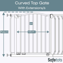 Bettacare Curved Top Dog Gate, 134Cm - 143Cm, Matt Black, Pressure Fit Pet Gate For Dog And Puppy, Pet And Dog Barrier - thumbnail 3