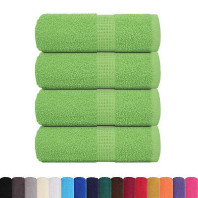 Berkfield Durable Guest Towels 4 Pcs Apple Green 30X50 Cm 360 Gsm 100% Cotton