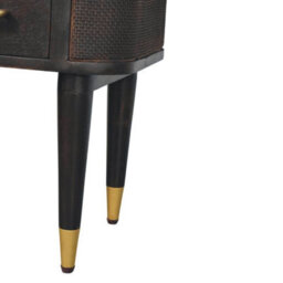 Artisan Furniture Solid Wood Belmont Bedside, 1-Drawer, With Legs, Dark Brown - thumbnail 7