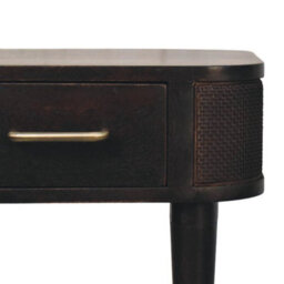 Artisan Furniture Solid Wood Belmont Bedside, 1-Drawer, With Legs, Dark Brown - thumbnail 5