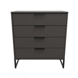 Beijing 4 Drawer Chest Of Drawers In Graphite (Ready Assembled) - thumbnail 1