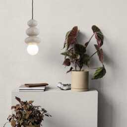 Luminosa Lighting Luminosa Orlando Plus Slim Pendant Ceiling Light Cashmere Gloss, Opal Matte G9, Ip44 - thumbnail 4