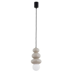 Luminosa Lighting Luminosa Orlando Plus Slim Pendant Ceiling Light Cashmere Gloss, Opal Matte G9, Ip44 - thumbnail 1