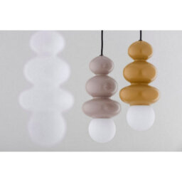 Luminosa Lighting Luminosa Orlando Plus Slim Pendant Ceiling Light Cashmere Gloss, Opal Matte G9, Ip44 - thumbnail 3