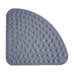 Shopnbits Corner Shower Mat Non Slip 54X54Cm Quadrant Shower Mat Anti Slip Anti Mould With Suction Cups Grey Bathroom Mat - thumbnail 1