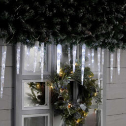 Festive Indoor & Outdoor 24 Colour Changing Icicle Lights Multicolured To Cool White - thumbnail 2