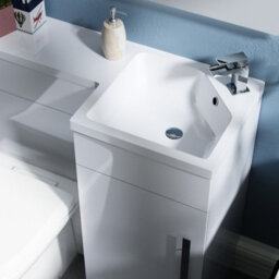 Nes Home 900 mm Rh Basin Sink Vanity Cabinet White Wc Unit Btw Toilet Melbourne - thumbnail 4
