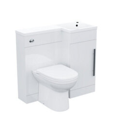 Nes Home 900 mm Rh Basin Sink Vanity Cabinet White Wc Unit Btw Toilet Melbourne - thumbnail 5