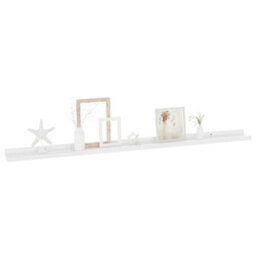 Berkfield Wall Shelves 4 Pcs High Gloss White 115X9X3 Cm - thumbnail 3