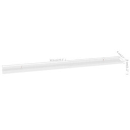 Berkfield Wall Shelves 4 Pcs High Gloss White 115X9X3 Cm - thumbnail 9