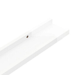 Berkfield Wall Shelves 4 Pcs High Gloss White 115X9X3 Cm - thumbnail 8