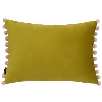 Paoletti Fiesta Velvet Pom Pom Feather Filled Cushion - image 1