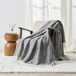 Allure Bath Fashions Aisling Faux Mohair Throw Blanket 127 X 170Cm - Graphite - thumbnail 2