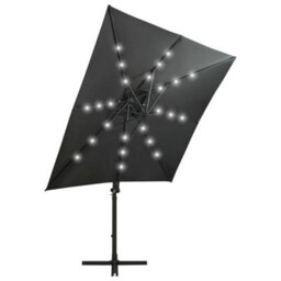 Walplus Cantilever Garden Parasol With Pole And Led Lights Anthracite 250 Cm - thumbnail 4