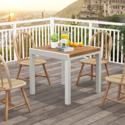 Costway 4-6 Person Expandable Patio Dining Table Aluminum Rectangular Indoor Outdoor Table - thumbnail 5