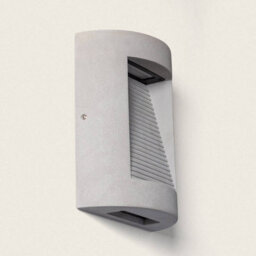 Edit Zalix Led Outdoor Flush Wall Light Stone Grey - thumbnail 2