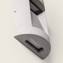 Edit Zalix Led Outdoor Flush Wall Light Stone Grey - thumbnail 4