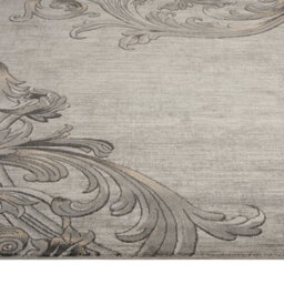 Graphite Floral Luxurious Modern Easy To Clean Rug For Bedroom & Living Room-66 X 229Cm (Runner) - thumbnail 2