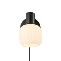 Nordlux Milford Glass Wall Light  Black,plug In Or Mains - thumbnail 3