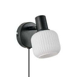 Nordlux Milford Glass Wall Light  Black,plug In Or Mains - thumbnail 4