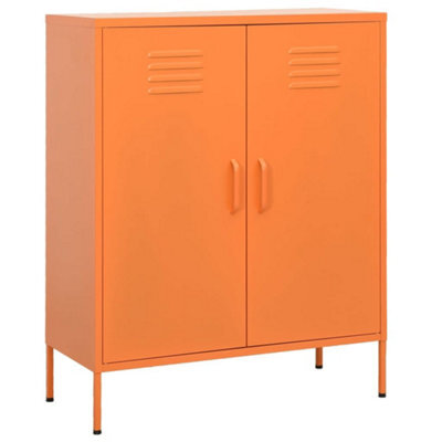 Vidaxl Storage Cabinet Orange 80X35X101.5 Cm Steel - image 1