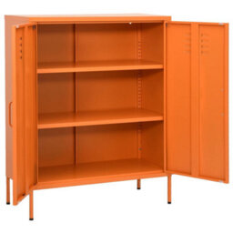 Vidaxl Storage Cabinet Orange 80X35X101.5 Cm Steel - thumbnail 2