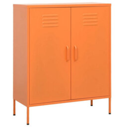 Vidaxl Storage Cabinet Orange 80X35X101.5 Cm Steel