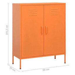 Vidaxl Storage Cabinet Orange 80X35X101.5 Cm Steel - thumbnail 9
