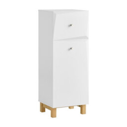 Sobuy Bzr93-W, Laundry Cabinet Laundry Chest Bathroom Storage Cabinet,white,w34Xd30Xh89.5 - thumbnail 1
