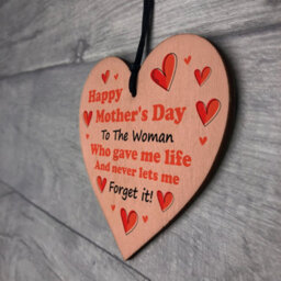 Red Ocean Mum Gift Wooden Heart  Handcrafted Keepsake With Heartfelt Message  Perfect Funny Mother's Day Gift - thumbnail 7
