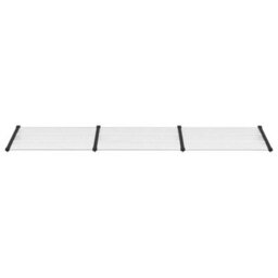 Berkfield Door Canopy Black And Transparent 358.5X90 Cm Polycarbonate - thumbnail 3