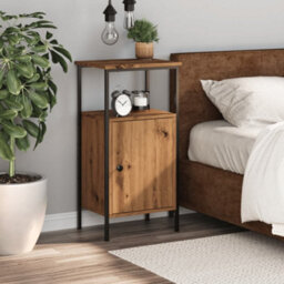 Berkfield Bedside Cabinet Artisan Oak 41X31X80 Cm Engineered Wood - thumbnail 3