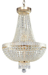 Luminosa Lighting Luminosa Bella Grand Chandelier Gold & Crystal, 6 Light, E14 - thumbnail 2