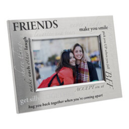 Happy Homewares Modern Collage Friends Themed Picture Frame In Brushed Silver Finish - thumbnail 2