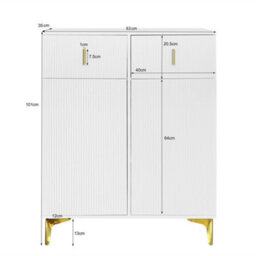 Matteo Modern Wardrobe Set With Shoe Bench, Coat Hooks, And Drawers - White - thumbnail 3